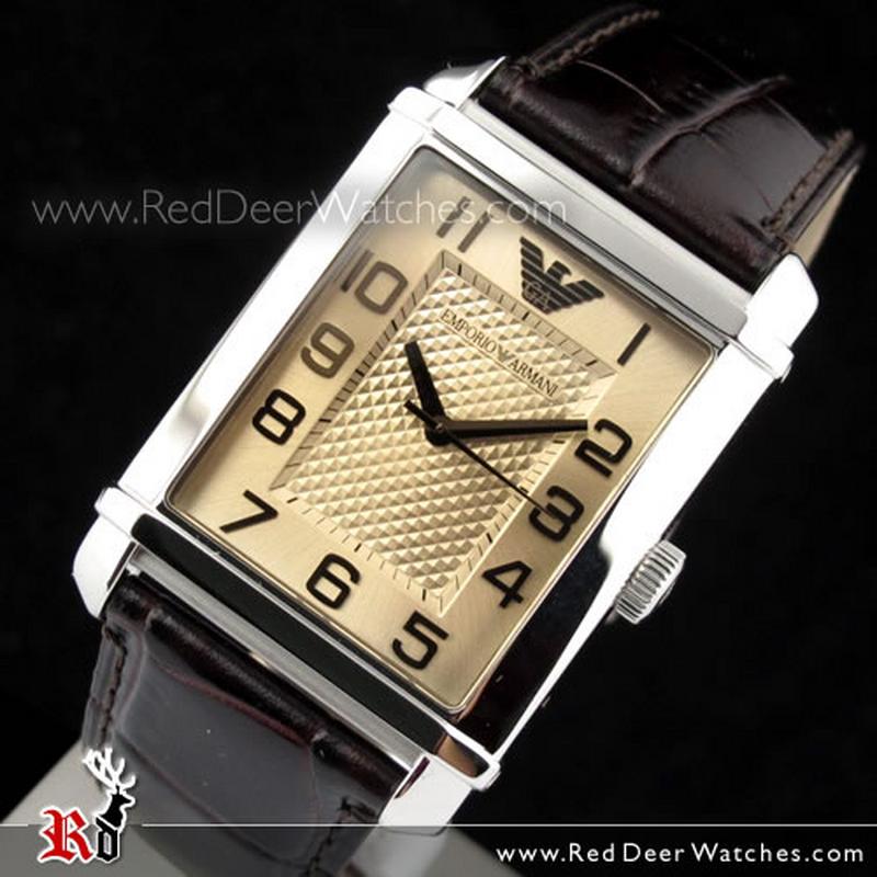 armani mens rectangular watch