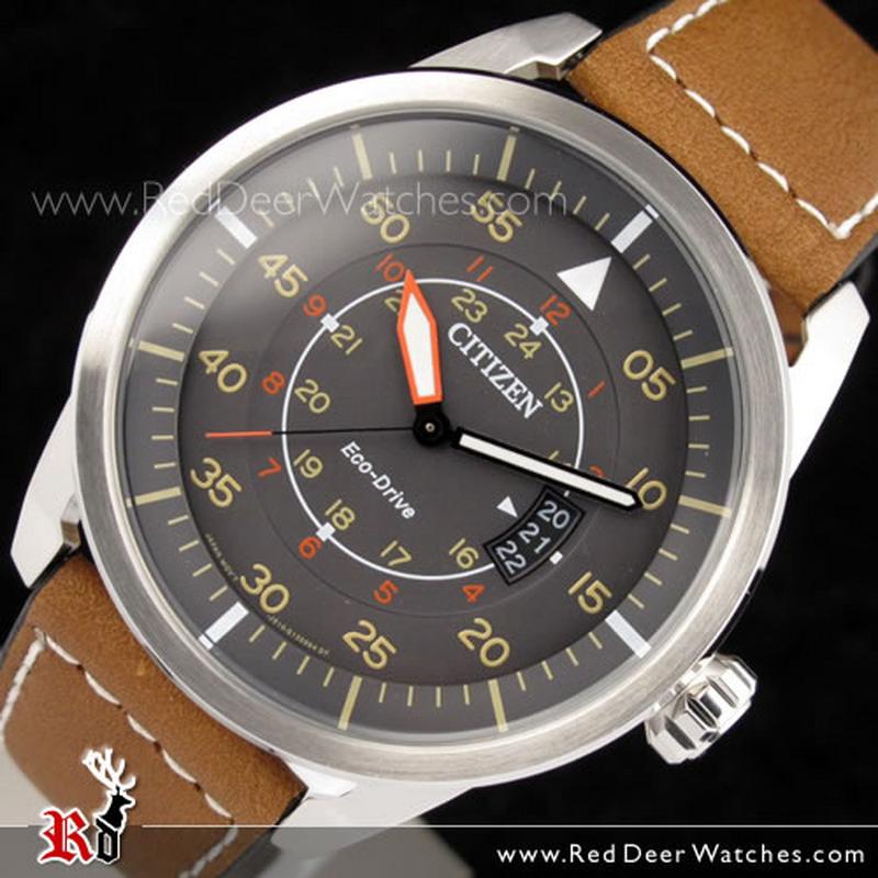 BUY Citizen Eco-Drive Aviator Leather Strap Mens Watch AW1360-12H - Buy  Watches Online | CITIZEN Red Deer Watches
