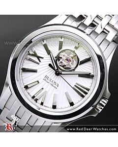 Bulova Accuswiss Kirkwood Sapphire Automatic White Mens Watch 63A125 Swiss Made