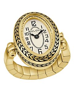 Bulova Ivory Dial Stainless Steel Expansion Ring Watch 97L188