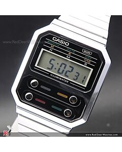 Casio Vintage Chrome Plated Watch A100WE-1A