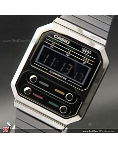 Casio Vintage Gray Ion Plated Watch A100WEGG-1A