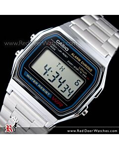 Casio Vintage Retro style Unisex Digital Watch A158WA-1DF, A158WA-1