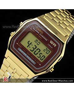 Casio Vintage Retro Alarm Digital Watch A159WGEA-5DF, A159WGEA