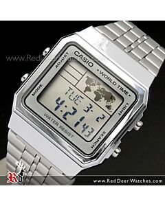 Casio World Time Alarms Digital Watch A500WA-7DF