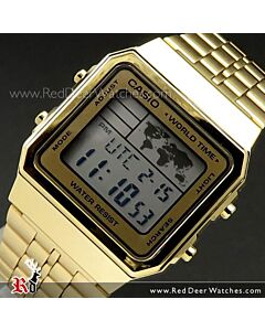 Casio World Time Alarms Digital Watch A500WGA-9DF