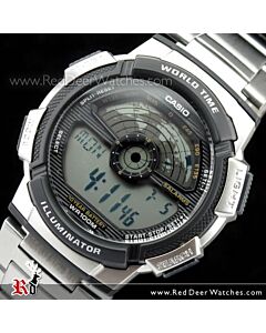 Casio Men's World Time Alarm Digital Sports Watch AE-1100WD-1AV AE1100WD