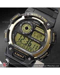 Casio Digital 5 Alarms Stopwatch World time Watch AE-1400WH-9AV, AE1400WH