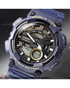 Casio Analog Digital Telememo World time Sport Watch AEQ-110W-2A, AEQ110W