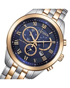 Citizen Eco-Drive Chronograph Crystal Two-Tone Men's Watch AT2606-51L