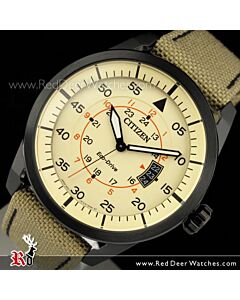 Citizen Eco-Drive Aviator Fabric Strap Mens Watch AW1365-19P
