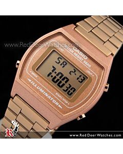 Casio Retro Design LED Backlight Rose Gold Digital Watch B640WC-5A