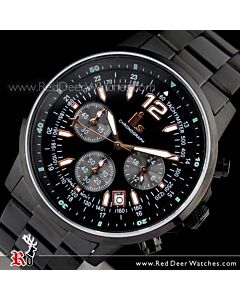 I.s Mens Chronograph Tachymeter All Black 100M Watch B8238CC-10