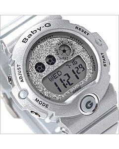Casio Baby-G 200M World Time Sparkle Silver with Black Watch BG-6900SG-8, BG6900SG