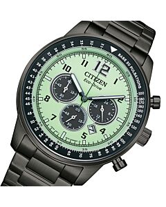 Citizen Eco-Drive Green Luminous Dial Future force Watch CA4507-84X