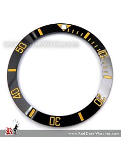 Ceramic Bezel Inserts Black Yellow For Seiko Turtle