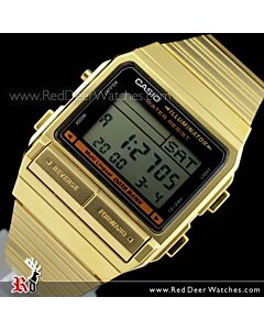 Casio Vintage Style Data Bank Golden Digital Watch DB-380G-1, DB380G