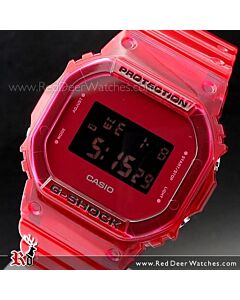 Casio G-Shock Color Skeleton Red Jelly Clear Watch DW-5600SB-4, DW5600SB