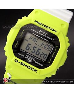 Casio G-Shock Yellow White Special Color Watch DW-5600TGA-9