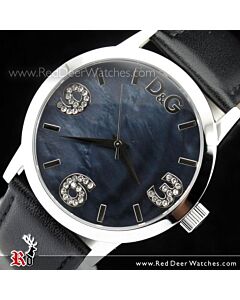 D&G Pose Ladies' Black Dial Leather Strap Watch DW0689