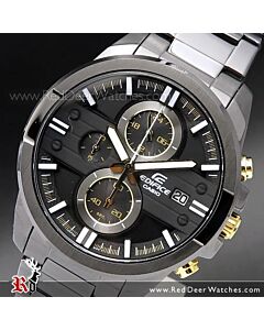 Casio Edifice Chronograph Black Gold Mens Watch EFR-543BK-1A9, EFR543BK