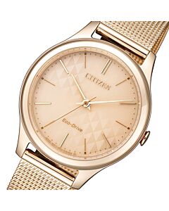 Citizen Eco-Drive Rose Gold elegance Ladies Watch EM0503-83X