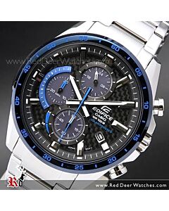 Casio Edifice Solar Chronograph Carbon Fiber Dial Watch EQS-900DB-2AV, EQS900DB