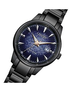 Citizen Eco-Drive Galaxy Blue Dial Sapphire Ladies Watch EW2595-81L