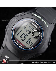 Casio Digital LCD Alarm Stopwatch Sports Watch F-200W-1A, F200W