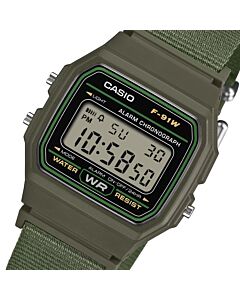 Casio Vintage Cloth Lightweight Slim Minimalistic Digital Watch F-91WF-1A