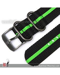 Luminox Original Replacement 23mm Black Green Nylon Strap FN-3950-61