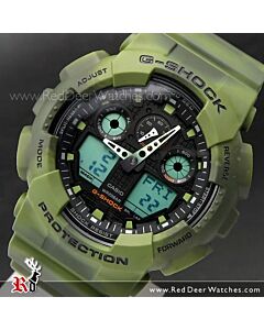 Casio G-Shock 200M Marble Camouflage Military Sport Watch GA-100MM-3A, GA100MM
