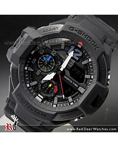 Casio G-Shock GRAVITYMASTER 200M Thermometer Compass Watch GA-1100-2B, GA1100