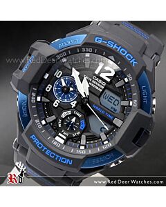 Casio G-Shock GRAVITYMASTER 200M Thermometer Compass Watch GA-1100-2B, GA1100