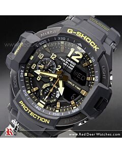 Casio G-Shock GRAVITYMASTER 200M Thermometer Compass Watch GA-1100GB-1A, GA1100GB