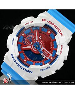 Casio G-Shock Red and Blue World Time Limited Watch GA-110AC-7, GA110AC