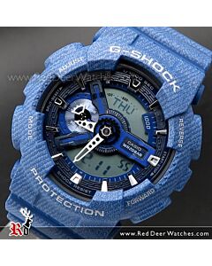 Casio G-Shock Denim Pattern Analogue Digital Limited Sport Watch GA-110DC-2A, GA110DC