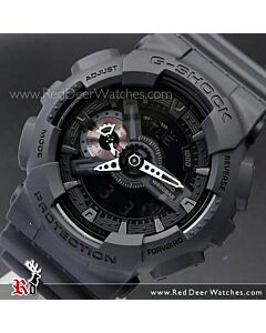 Casio G-Shock All Black Analog Digital Display Watch GA-110-1B, GA110