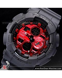 Casio G-Shock Analog Digital Black Red Watch GA-140AR-1A, GA140AR