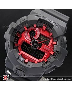 Casio G-Shock Analog Digital Super illuminator Black Red Watch GA-700AR-1A, GA700AR