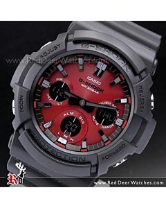 Casio G-Shock Solar Black Red Analog Digital Watch GAS-100AR-1A, GAS100AR