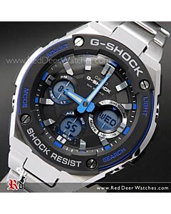 Casio G-Shock Analog Digital Solar Stainless Steel Band Sport Watch GST-S100D-1A2, GSTS100D
