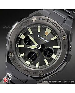 Casio G-Shock G-STEEL Analog Digital Solar All Black Sport Watch GST-S130BD-1A, GSTS130BD