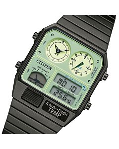 Citizen Light Green Luminous Dial Temperature Quartz Watch JG2147-85X