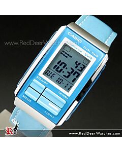 Casio Futurist Blue Leather Band Alarm Digital Watch LA-201WBL-2A, LA201WBL