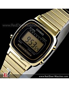 Casio Retro Gold Tone Digital Ladies Watches LA670WGA-1DF