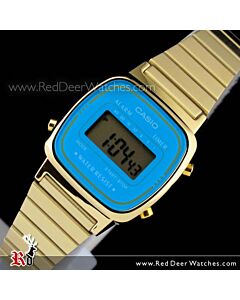 Casio Retro Gold Tone Digital Ladies Watches LA670WGA-2DF, LA670WGA