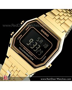 Casio Retro Gold Tone Digital Ladies WatchesLA680WGA-1B, LA680WGA