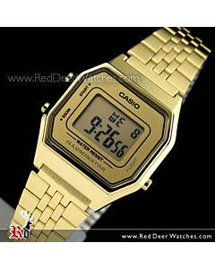 Casio Retro Gold Tone Digital Ladies Watches LA680WGA-9DF, LA680WGA