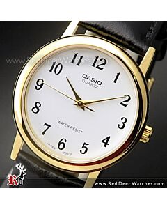 Casio Unisex Golden Analogue Quartz Watch MTP-1095Q-7B, MTP1095Q
